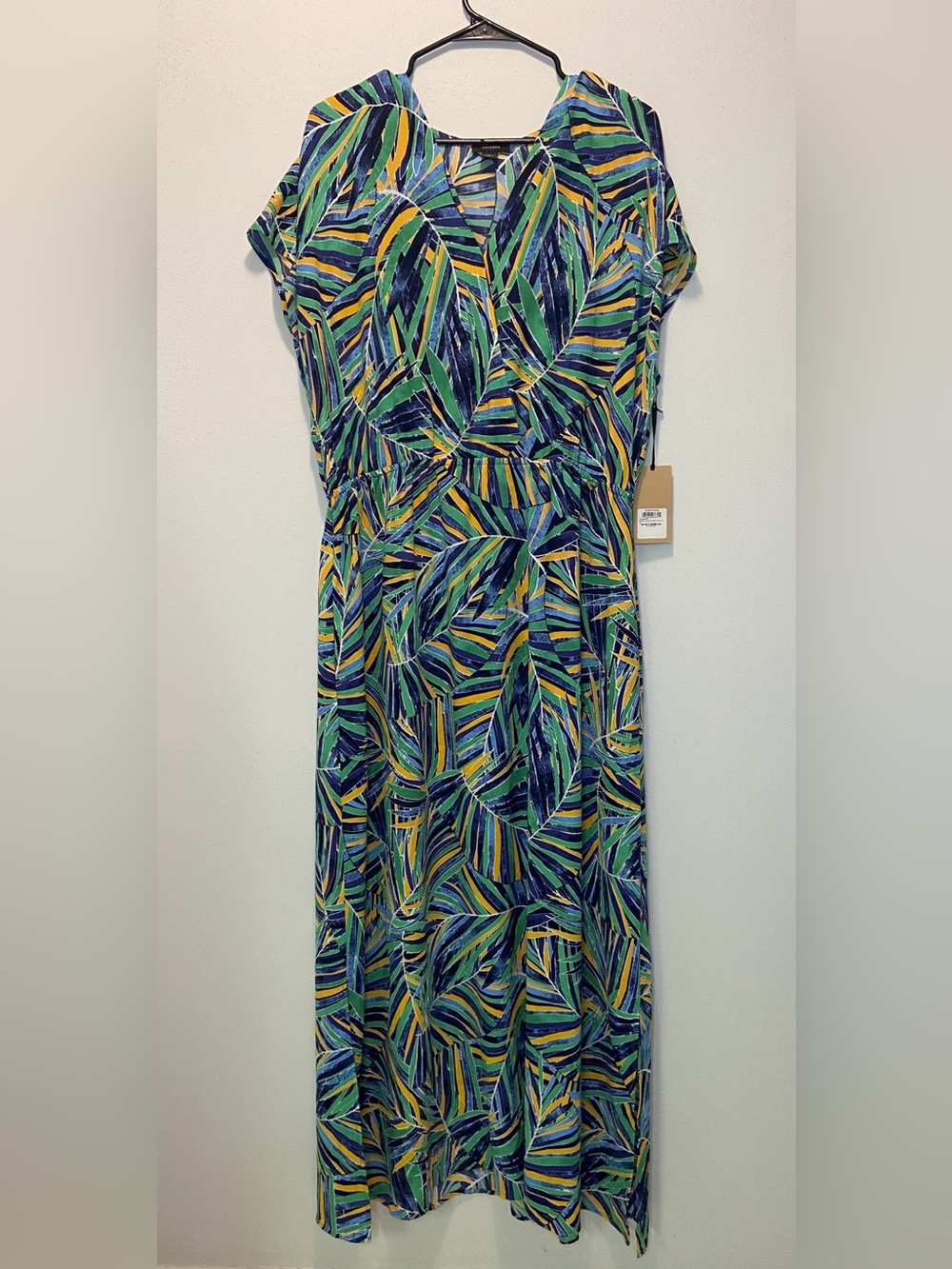 Halogen Green Blue Print Maxi Dress